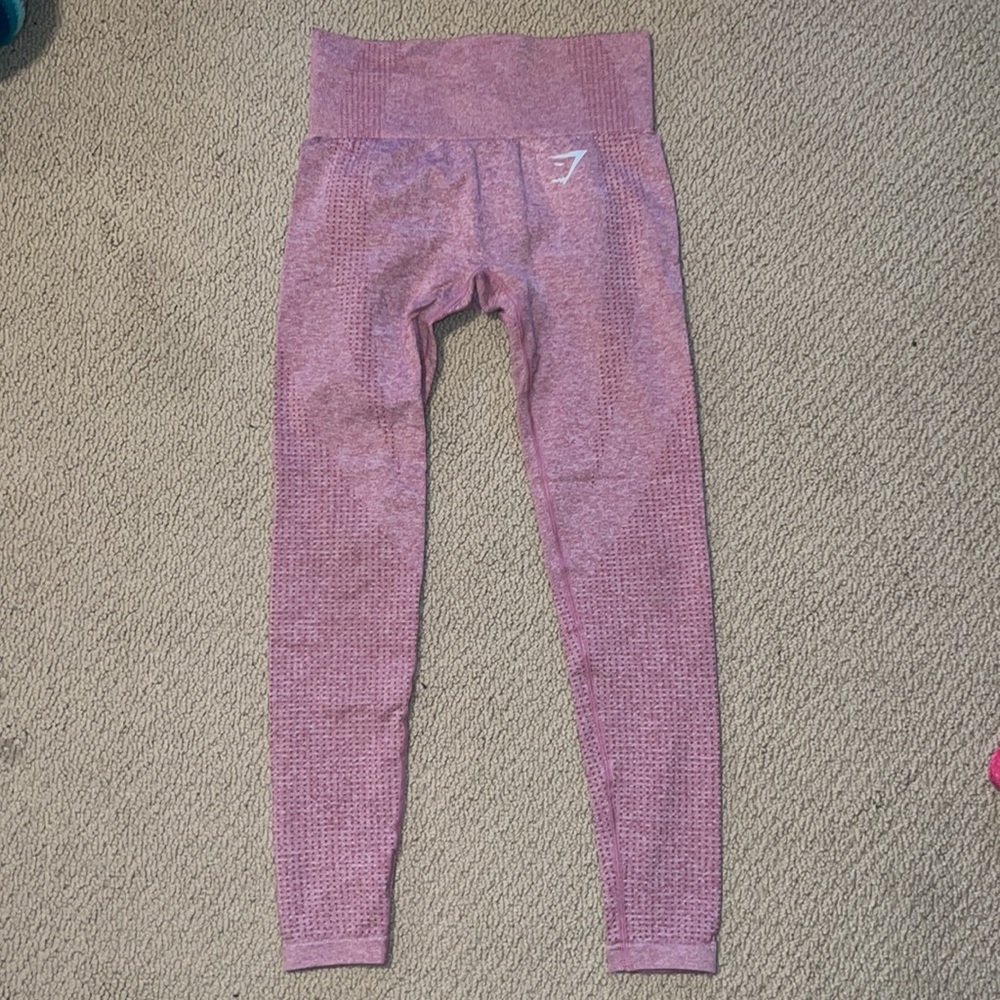 Gymshark Vital Seamless Heather Pink Leggings Perfect Condition Size XS